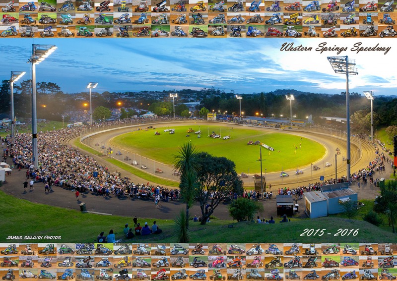 Western Springs Speedway 2015 - 2016 Poster + $5 Club Donation